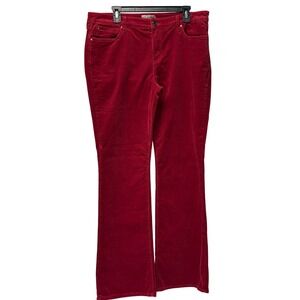 Kut from Kloth Karen Baby Bootcut Womens 16 Red Corduroy Pants Fall Casual